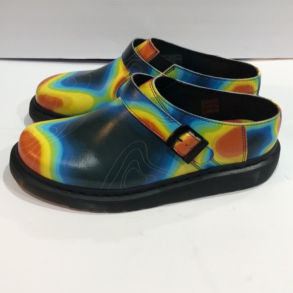 Doc Martens ISHAM GENIX THERMAL MAP LEATHER SLINGBACK mules size 12 ladies new